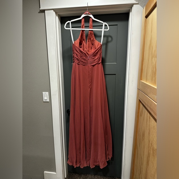 Size 4 Azazie Desert Rose Chiffon Bridesmaid dress - Picture 3 of 5